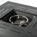 Propane Gas Fire Pit Table, 50000 Btu, Rectangular For Outside - Black by HouseOfZazla
