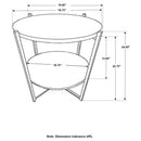 Accent Table With X-Frame And Bottom Shelf - Brown