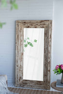 Full Length Rectangle Floor Mirror With Distressed Wood Frame - Brown by Unique Piece Furniture