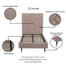 Crosby - Bed With Upholstered Headboard And Slats by HouseOfZazla
