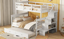 Bunk Bed With Twin Size Trundle, Storage And Guard Rail For Bedroom by HouseOfZazla