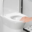 1 Piece Toilet With Dual Flush & Rimless Bowl - Glossy White by HouseOfZazla