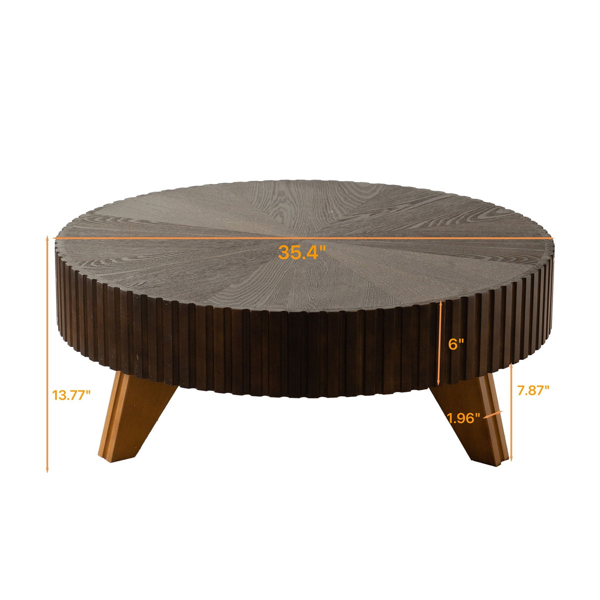 Round Retro Coffee With Solid Wood Legs, photo 19 of 24