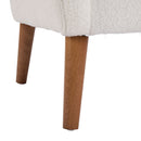 Accent Chair With Birch Wood Legs - White by HouseOfZazla