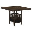 Finley - Square Counter Table With Storage Pedestal Dining Table - Espresso by HouseOfZazla