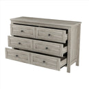 3-Pieces Bedroom Set Queen Size Farmhouse Platform Bed with Storage Headboard and Charging Station
