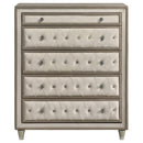 Antonella 5-drawer Bedroom Chest Ivory and Camel