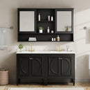 Double Sink Bathroom Vanity Set with Wall Mount Mirror Cabinet by HouseOfZazla