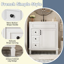 Bathroom Vanity With Sink, Cabinet With 2 Drawers And Adjustable Shelf by Unique Piece Furniture