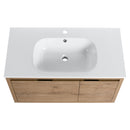 36 Inch Wall Mounted Bathroom Vanity With Gel Sink