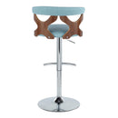 Gardenia - Mid Century Modern Adjustable Barstool With Swivel With Rounded T Footrest (Set of 2) by HouseOfZazla