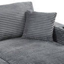 Oversized Loveseat Chaise With 2 USB Ports, 2 Cup Holders And 2 Throw Pillows by HouseOfZazla