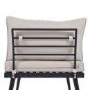 6-Piece Outdoor Sectional Sofa Set with Round Nesting Coffee Tables and Seating Sofa with Cushions for Patio, Porch and Garden (Beige)