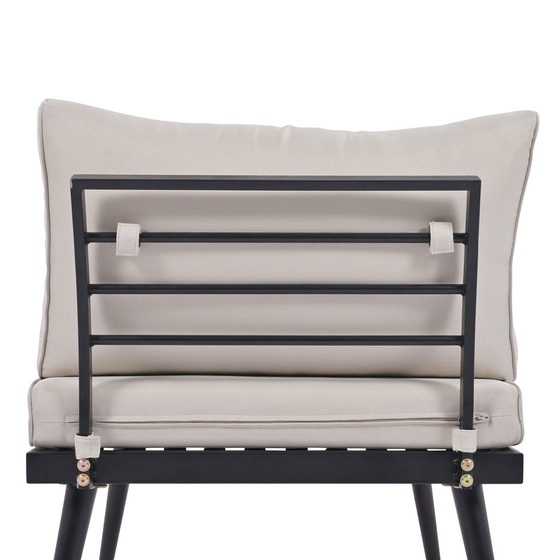 6-Piece Outdoor Sectional Sofa Set with Round Nesting Coffee Tables and Seating Sofa with Cushions for Patio, Porch and Garden (Beige)