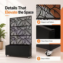 Leaf Pattern Privacy Screen with Planter Box