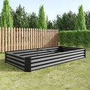 Raised Garden Bed Kit - Metal 7.6x3.7x0.98 ft Black by HouseOfZazla