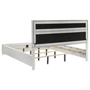 Miranda 54-inch Upholstered California King Panel Bed White