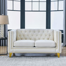 Modern Sofa With Button Tufting, Upholstered Couch For Living Room by HouseOfZazla