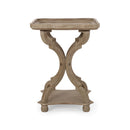 French Country Accent Table With Hourglass Design - Natural by HouseOfZazla