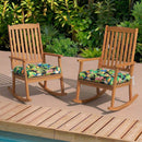 Outdoor Chair Cushions Set of 2, 19 x 19 x 4 Inch Tufted Seat Cushions by HouseOfZazla
