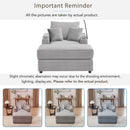 Single Sofa Couch With Storage Space, Movable Ottoman, USB Ports, Cup Holders, Phone Holder by HouseOfZazla