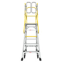 Heavy Duty Aluminum Rolling Platform Ladder with Steps by HouseOfZazla