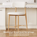 Counter Height Bar Stools Set of 2 with Curved Backrest