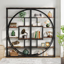 5 Tier Etagere Bookshelf With 8 Open Shelves Organizer For Living Room by HouseOfZazla