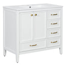 Elegant Vintage Bathroom Vanity With Sink and Soft Closing Drawers by HouseOfZazla