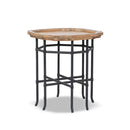 Foundry 24" Square Reclaimed Pine Wood & Iron Side Table Antique by HouseOfZazla