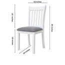 Modern Dining Chair, Wooden Back, Cushion Seats (Set of 2) by Unique Piece Furniture