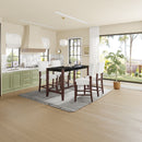 5 Piece Counter Height Dining Set, Bar Table With 4 Upholstered Chairs by HouseOfZazla