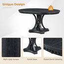 5 Piece Dining Set Extendable Round Table And 4 Chairs - Black / Oak by HouseOfZazla