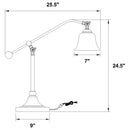 Edmond - Bell Down Table Lamp With Shade - Brown