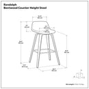 Randolph Bentwood - Upholstered Counter / Bar Height Stool (Set of 2) by HouseOfZazla