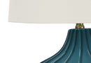 Lighting, Table Lamp, Ceramic, Transitional - Blue by HouseOfZazla