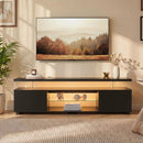 TV Stant With LED And Large Side Cabinet by Unique Piece Furniture