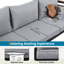 4 Pieces Outdoor Sectional Sofa Set 5 Person Patio Seating Group Outdoor Conversation Set With Cushions And A Coffee Table For Patios by HouseOfZazla