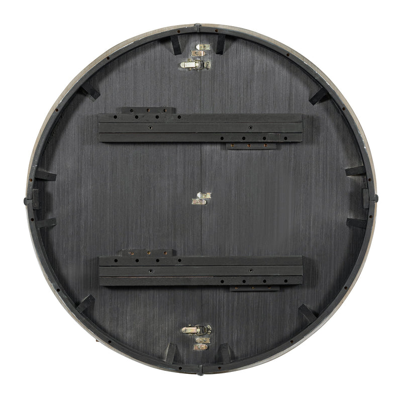 5-Piece Dining Set Extendable Round Table and 4 Upholstered Chairs Farmhouse Dining Set for Kitchen, Dining Room(Natural Wood Wash)