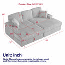 3 Seater Sofa With 2 Ottomans For Living Room by HouseOfZazla