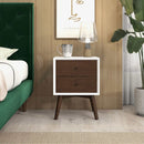 Caroline - Mid-Century Modern Style Night Stand 2 Drawer by HouseOfZazla