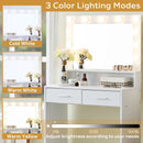 Vanity Desk With Mirror And Lights, Dressing Table With Large Drawer, 2 Level Storage Dresser & 3 Lighting Modes Adjustable Brightness, Suitable For Bedroom by HouseOfZazla