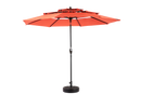 Aluminium 10ft 3-Tier Auto-Tilt Outdoor Patio Umbrella - Orange