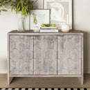 Accent Cabinet Farmhouse Style 4 Door Wooden Cabinet Sideboard Buffet Server Cabinet Storage Cabinet, For Living Room, Entryway, Hallway, Office, Kitchen And Dining Room by HouseOfZazla
