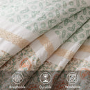 9 Piece Cotton Percale Comforter Set - Coral - King Size