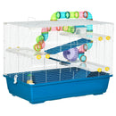 31" Extra Large Hamster Cage with Tubes and Tunnels, 4 Tier Small Animal Cage with Portable Carry Handles, Rat Gerbil Cage with Water Bottle, Food Dish, Exercise Wheel