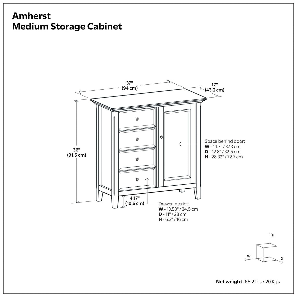 Amherst - Handcrafted Medium Storage Cabinet, photo 28 of 32