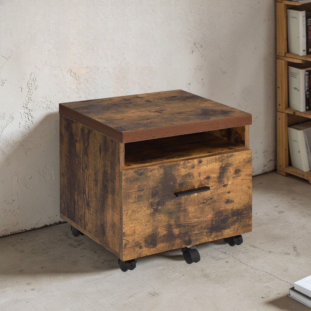 Bob - File Cabinet - Weathered Oak / Black, photo 5 of 6