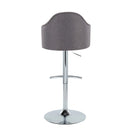 Ahoy - Contemporary Adjustable Barstool With Swivel With Rounded T Footrest (Set of 2) by HouseOfZazla