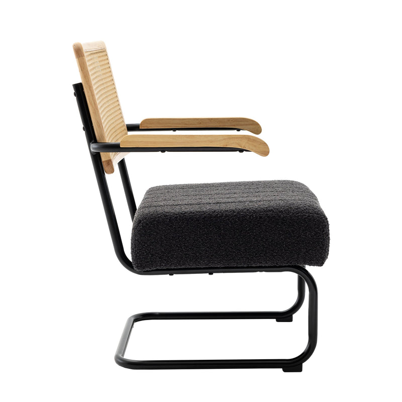 Accent Chair - Modern Industrial Slant Armchair with Metal Frame - Premium High Density Soft Single chair for Living Room Bedroom